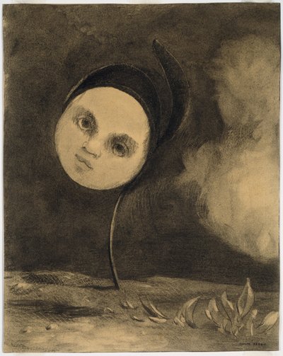 Vreemde bloem (Kleine zuster van de armen) door Odilon Redon