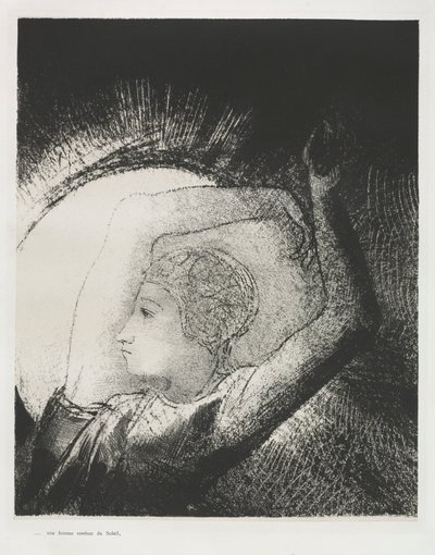 De Apocalyps van Sint Jan: Een Vrouw Bekleed met de Zon, 1899 door Odilon Redon