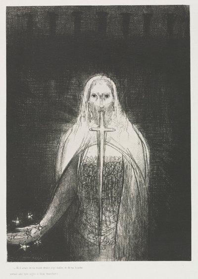 De Apocalyps van Sint Jan: En Hij Had in Zijn Rechterhand Zeven Sterren door Odilon Redon