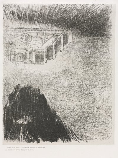 De Apocalyps van Sint Jan: En ik, Johannes, zag de Heilige Stad, het Nieuwe Jeruzalem, 1899 door Odilon Redon