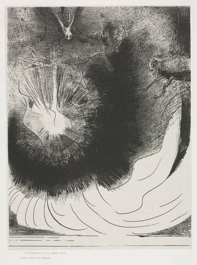De Apocalyps van Sint Jan: En er viel een grote ster uit de hemel, brandend..., 1899 door Odilon Redon