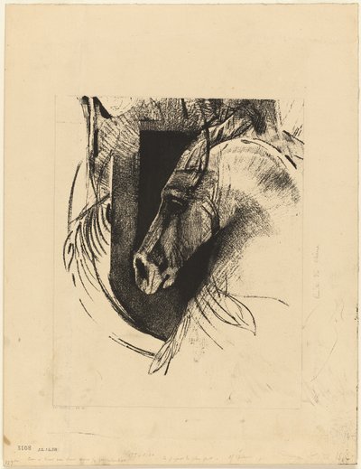 Het paard door Odilon Redon