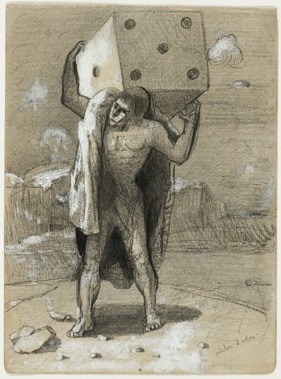 De dobbelsteen, ook wel het gewicht van passies genoemd door Odilon Redon