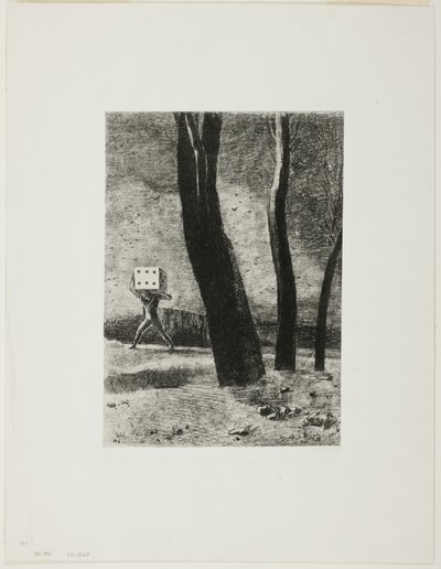 De gokker, plaat vijf uit In Dreams door Odilon Redon