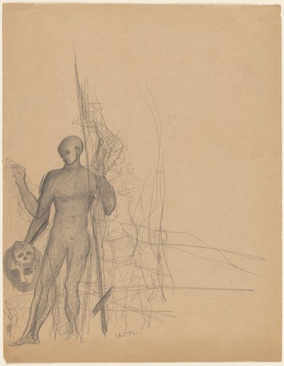 De koppensneller en zijn familie door Odilon Redon