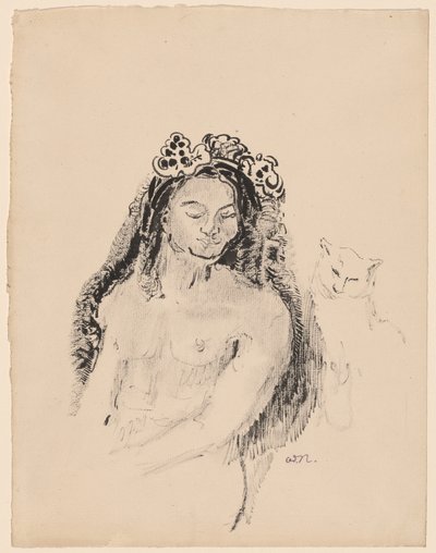 De Koningin van Sheba (La Reine de Saba) door Odilon Redon