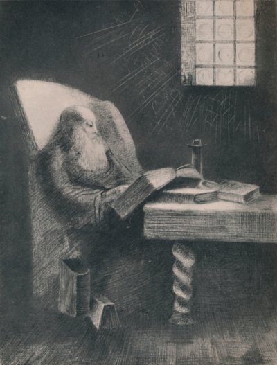 De lezer, ca. 1892, 1946 door Odilon Redon