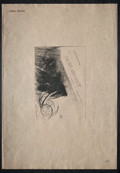 De Verleiding van Sint Antonius Eerste Serie: Omslag, 1888 door Odilon Redon