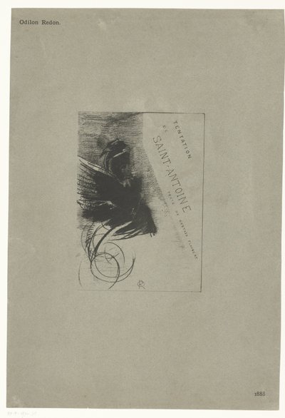 Titelblad van een de serie met de verzoeking van de heilige Antonius door Odilon Redon