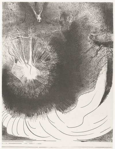 Uit de hemel viel een grote ster door Odilon Redon