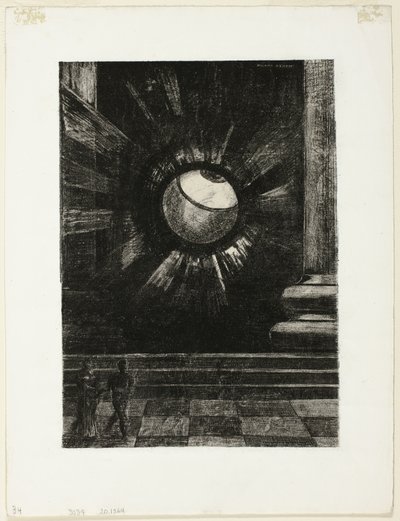 Visioen, plaat acht uit In Dreams door Odilon Redon
