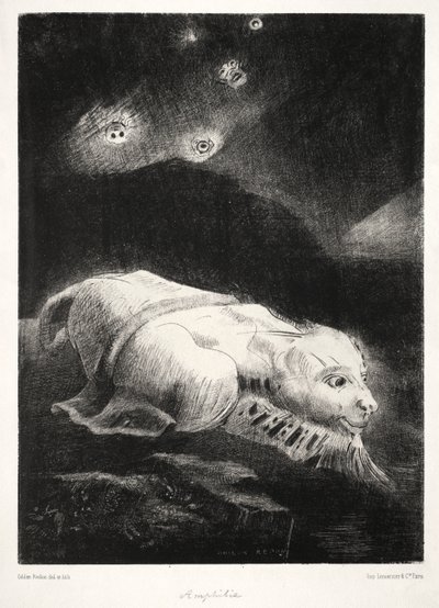Toen het Leven Ontwaakte in de Diepten van Obscure Materie door Odilon Redon