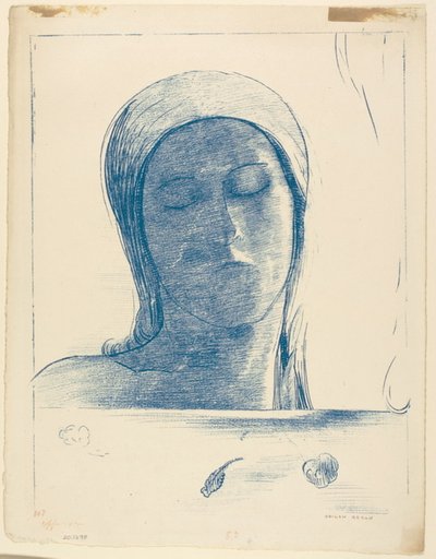 Gesloten ogen door Odilon Redon