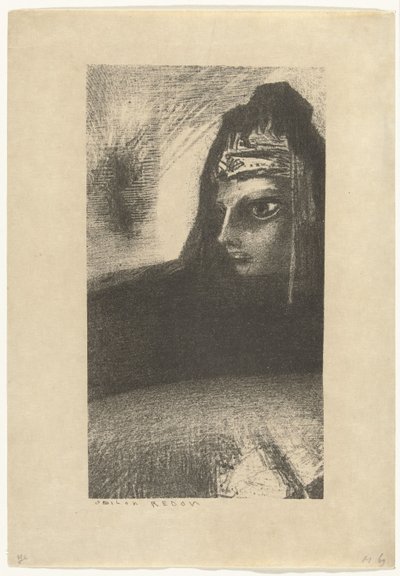 Zwarte Sfinx door Odilon Redon
