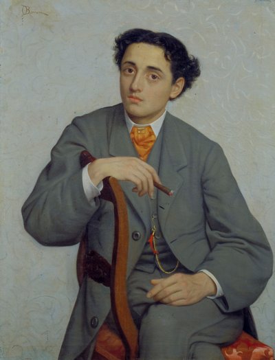 Portret van een jonge man, c.1865-66 door Odoardo Borrani