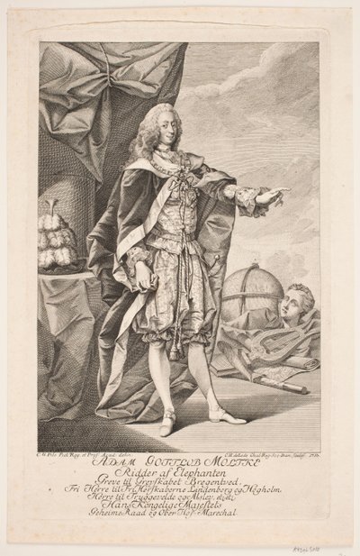 Adam Gottlob Moltke door Odvardt Helmoldt de Lode