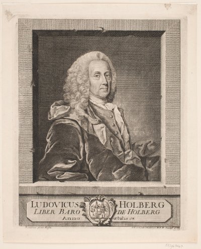 Ludvig Holberg door Odvardt Helmoldt de Lode