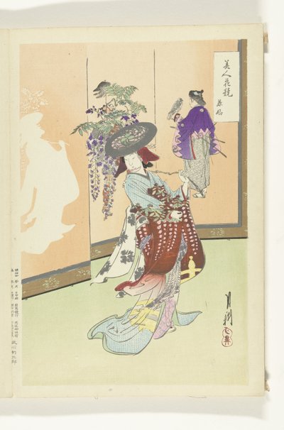Dansende vrouw door Ogata Gekko