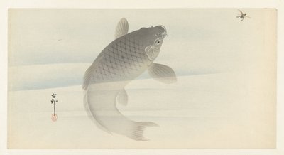 Karper en vlieg door Ohara Koson