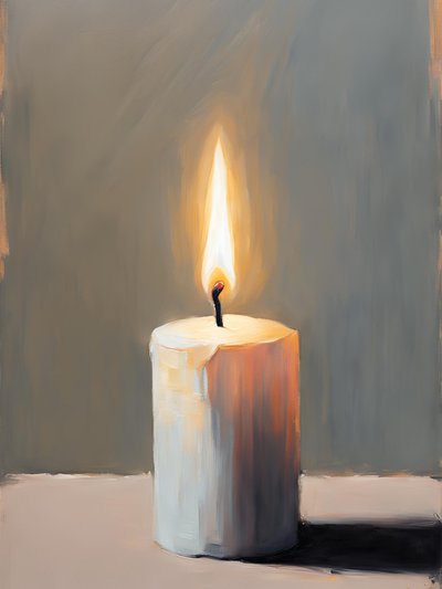 Rustgevende witte kaars door Ohkimiko