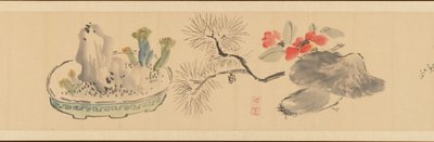 Brief met bloemen, 1831 door Okada Hanko