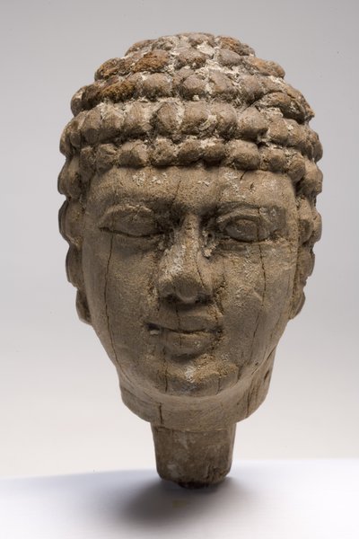 Hoofd van een man (hout) door Old Kingdom Egyptian