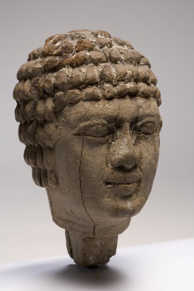 Hoofd van een man (hout) door Old Kingdom Egyptian