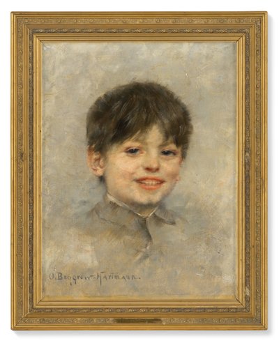 Portret van een jongen door Olga Beggrov Hartmann