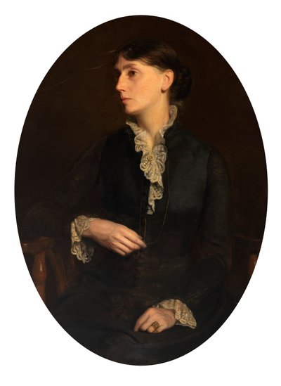 Portret van Fidelia Bridges door Oliver Ingraham Lay