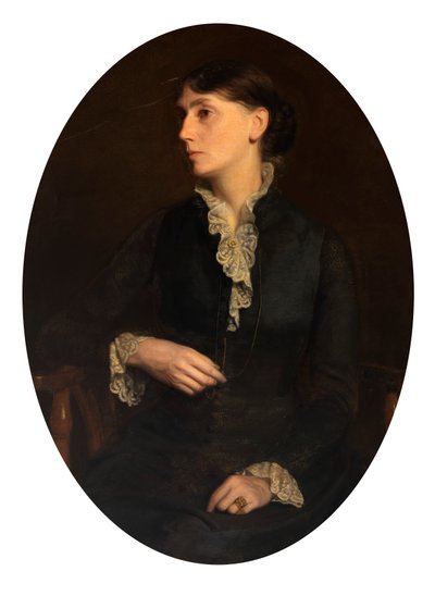 Portret van Fidelia Bridges door Oliver Ingraham Lay