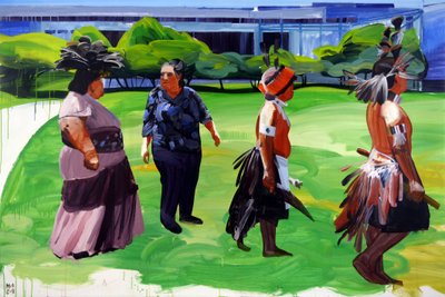 De nieuwe wereld, 2011 (acryl op doek) door Olivier Morel