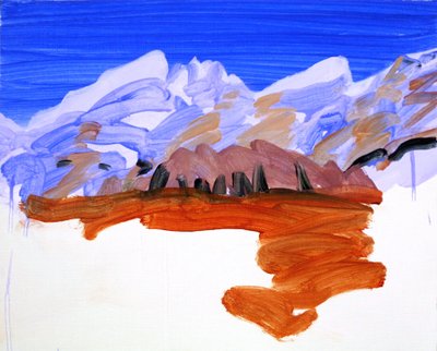 Leukerbad 21, 2012 (acryl op doek) door Olivier Morel