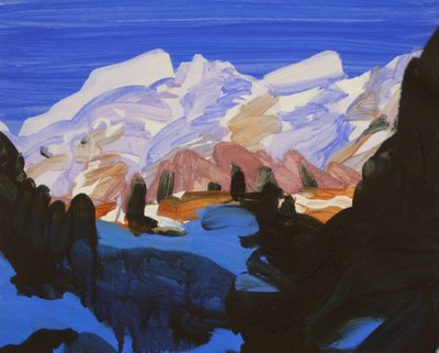 Leukerbad 22, 2012 (acryl op doek) door Olivier Morel