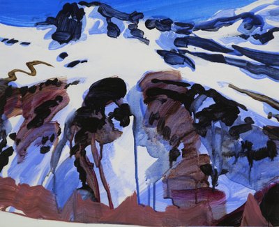 Leukerbad 25, 2012 (acryl op doek) door Olivier Morel