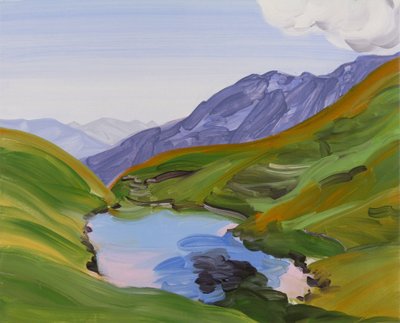 Leukerbad 27, 2014 (acryl op doek) door Olivier Morel