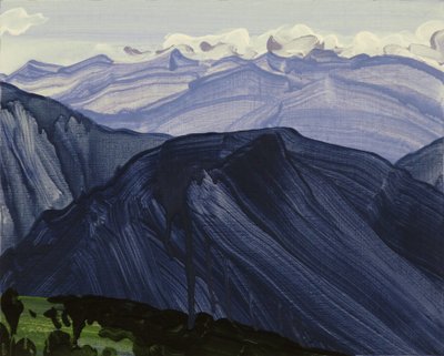 Leukerbad 28, 2014 (acryl op doek) door Olivier Morel