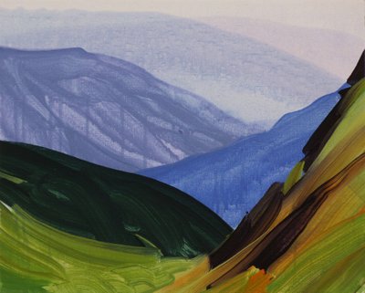 Leukerbad 29, 2014 (acryl op doek) door Olivier Morel