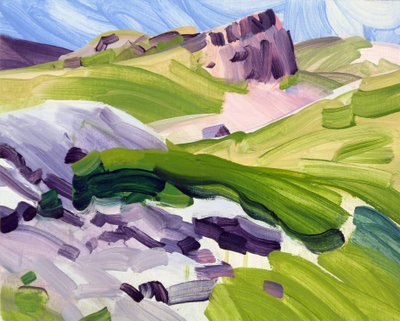 Leukerbad 35, 2017 (acryl op doek) door Olivier Morel