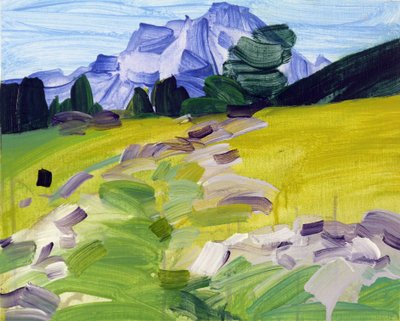 Leukerbad 36, 2017 (acryl op doek) door Olivier Morel