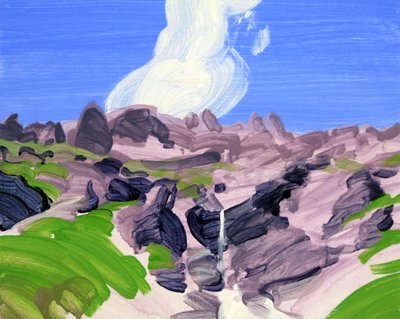 Leukerbad 8, 2012 (acryl op doek) door Olivier Morel