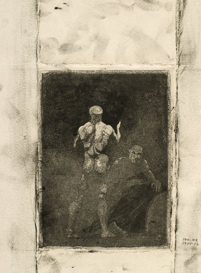 Daedalus en Icarus door Oluf Hartmann