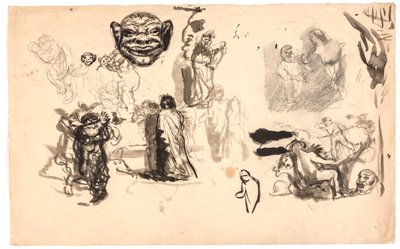 Figuren- en compositiestudies door Oluf Hartmann