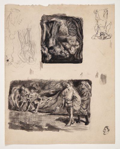 Literaire motieven en losse figuurschetsen door Oluf Hartmann