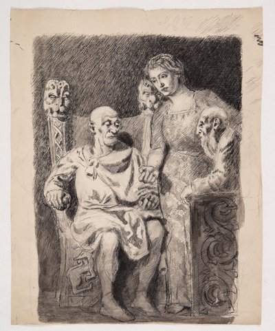 Motief uit de Noordse geschiedenis of mythologie door Oluf Hartmann