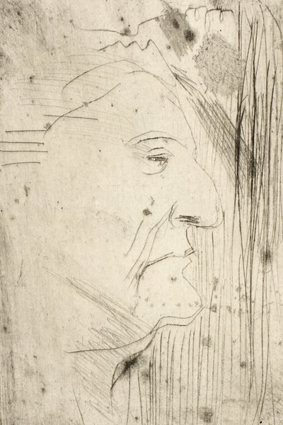 Portret van de Moeder van de Kunstenaar door Oluf Hartmann