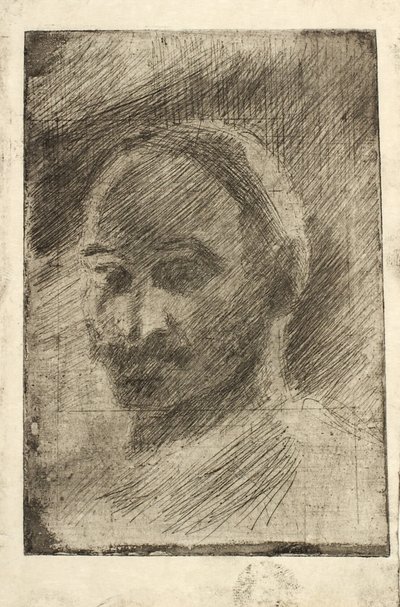 Portret van schilder Henrik Schouboe door Oluf Hartmann