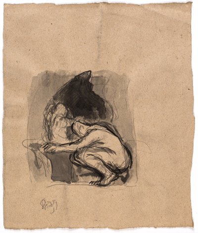 Studie voor "Daedalus en Icarus" door Oluf Hartmann
