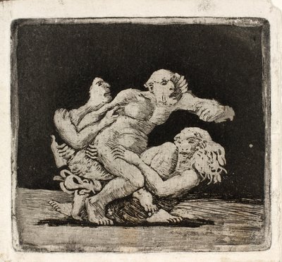Twee vrouwen vechten om een man door Oluf Hartmann