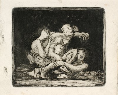 Twee vrouwen vechten om een man door Oluf Hartmann