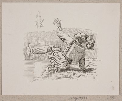 De lantaarnman en de wandelaar door Oluf Olufsen Bagge